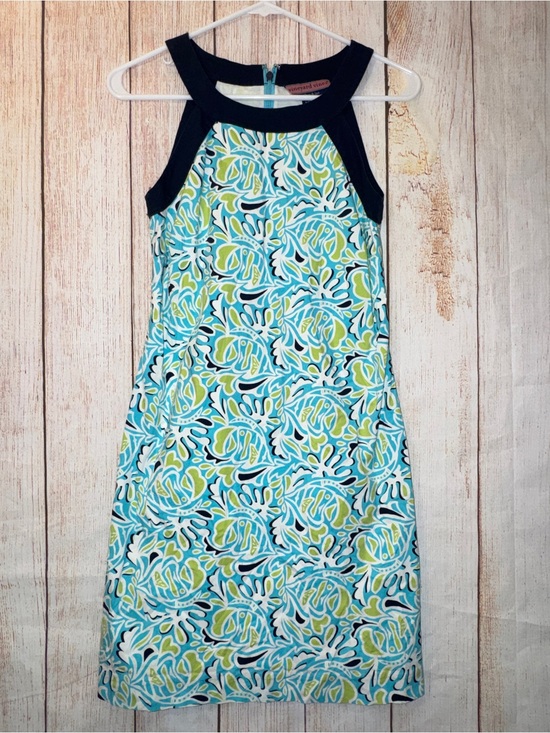 Vineyard Vines Dresses & Skirts - Vineyard Vines Teal, Lime & Navy Tropical Fish Patterned Mini Dress XS